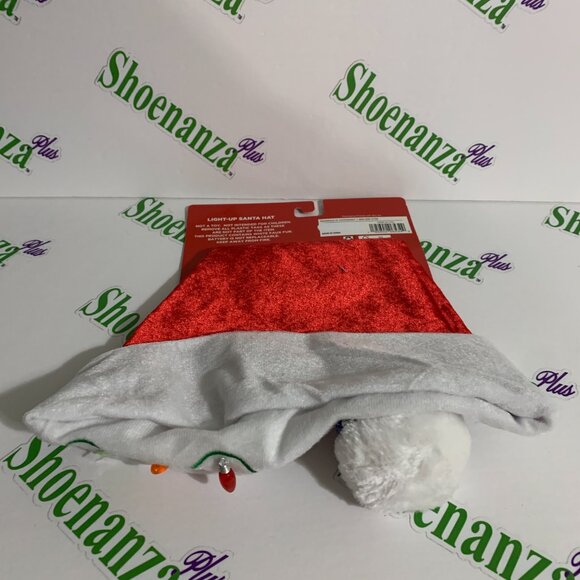 Ugly Christmas Hat Be Jolly Santa Lights Light-Up 3 Speeds Red White - Picture 4 of 5